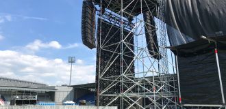 Line Array Layher Event-System Video Support Gerüstbau